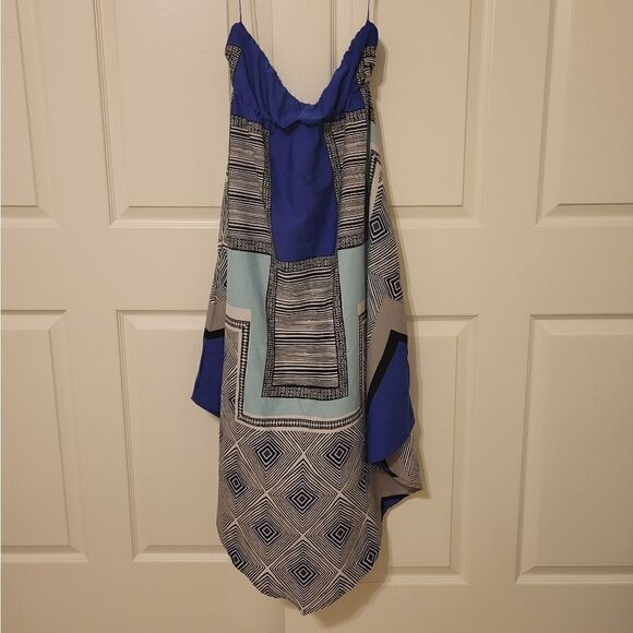 Roxy blue/white/black strapless dress  - Picture 5 of 6